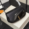 Saint Laurent Solferino Satchel Bag Black Patent 8.5 Inches