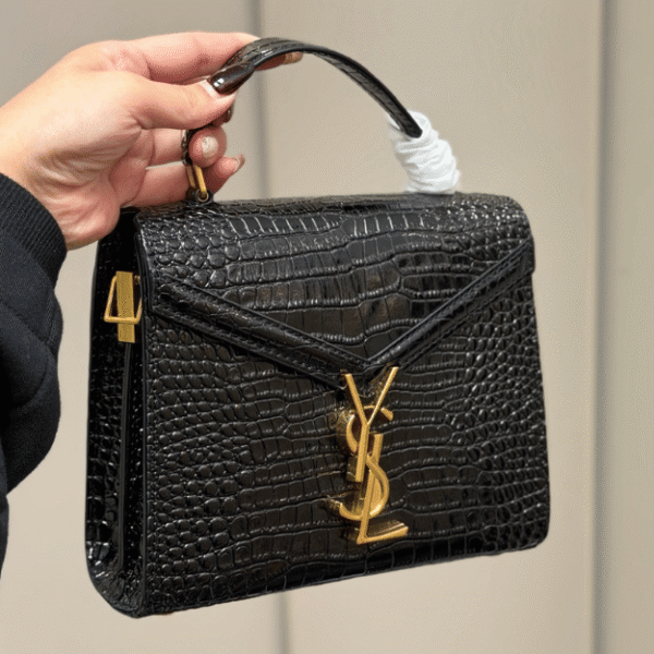 Saint Laurent Cassandra Bag Black 7.9 Inches