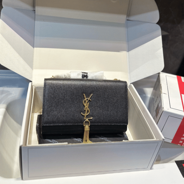 Saint Laurent Kate Woc With Tassel Black 9.4 Inches