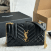 Saint Laurent Envelope Woc Black Quilted Bag 8.3 Inches 600185AACT71000