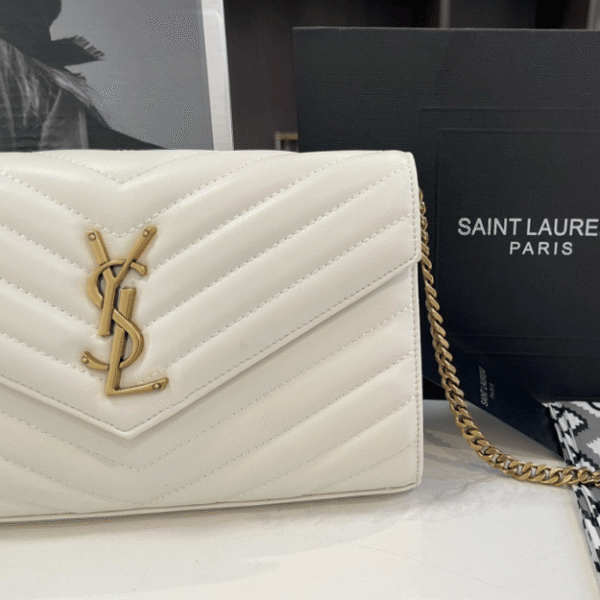 Saint Laurent Envelope Woc White Bag 8.7 Inches 377828BOW019207
