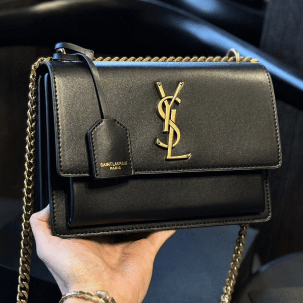 Saint Laurent Sunset Bag Black 9 Inches 442906D420W1000