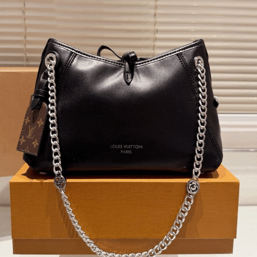 2-46 Louis Vuitton Carryall Vibe BB Black 10.2 Inches