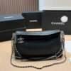 Chanel Ultimate Soft Hobo Bag Silver Hardware Black 15 Inches