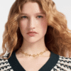 Louis Vuitton Monogram Bloom Necklace Gold-Tone