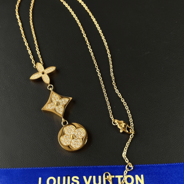 Louis Vuitton Monogram Flower Charm Bracelet Gold-Tone
