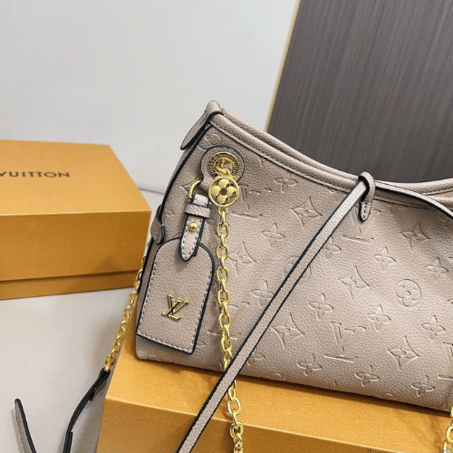 Louis Vuitton Carryall Tote Monogram Empreinte Beige 10.6 Inches