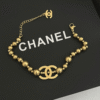 Chanel Cc Logo Bead Bracelet Gold-Tone