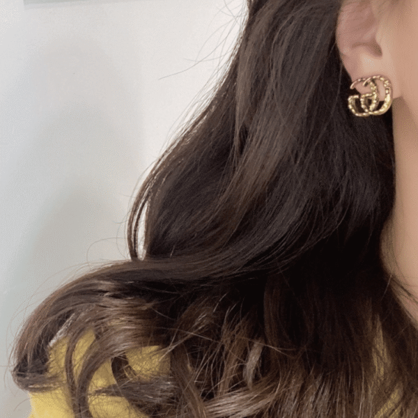 Gucci Interlocking G Small Hoop Earrings Gold-Tone