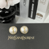 Yves Saint Laurent Cassandre Logo Tassel Earrings Gold-Tone