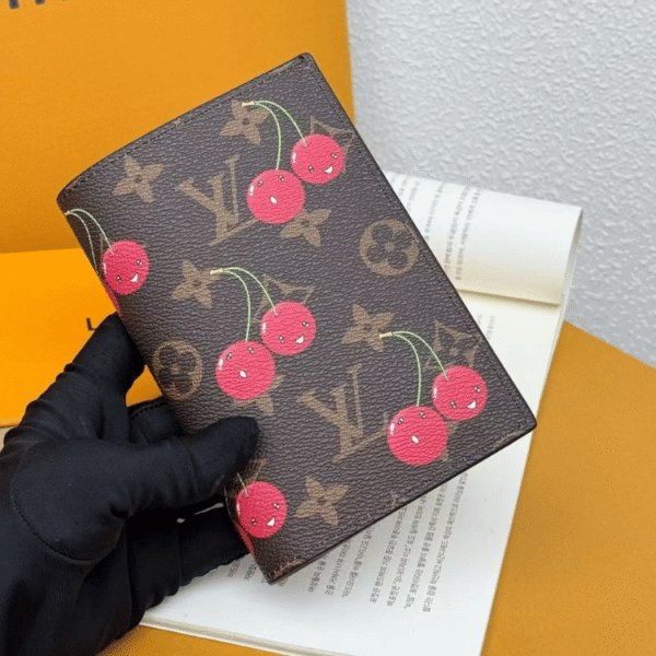 2-512 Louis Vuitton X Murakami Cherry Passport Holder 5.5 Inches M13424