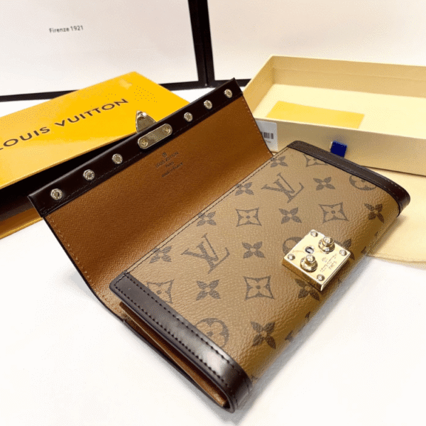 Louis Vuitton Trunk Long Wallet Monogram Brown 7.5 Inches