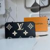 Louis Vuitton Zippy Wallet Bicolor Black/Beige 7.7 Inches