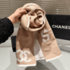 2-541.png Chanel No. 5 Logo Cashmere/Wool Scarf Beige/White 70.8 Inches