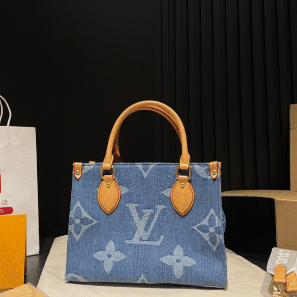 Louis Vuitton Onthego Small Denim Monogram 9.8 Inches