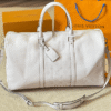 Louis Vuitton Keepall 40 Monogram Empreinte White 15.7 Inches M30885