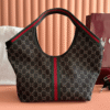 2-589 Gucci Gg Ophidia Giglio Tote Shoulder Bag Black 9.8 Inches 853971 FAFYU 1155