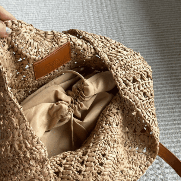 Saint Laurent Panier Large Raffia Tote Bag 15 Inches