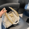 2-8.png Chanel 25 Small Handbag Tweed And Gold Tone Metal 10.2 Inches AS5293 B21178 Nr774