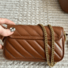 Gucci Gg Marmont Mini Chain Shoulder Bag Brown 6.3 Inches