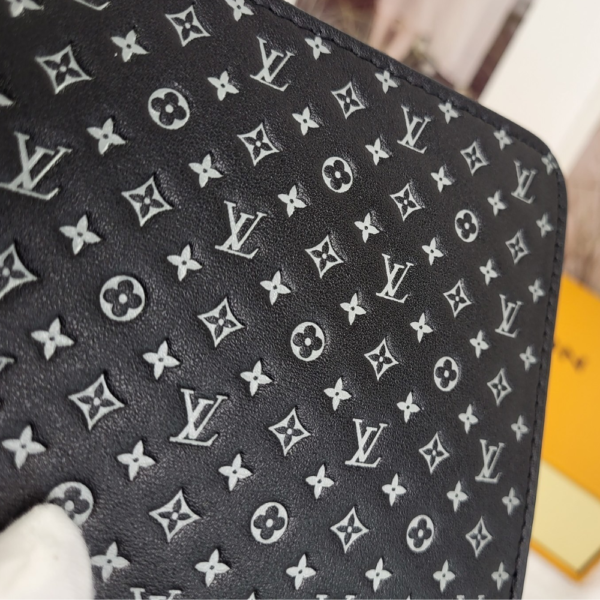 Louis Vuitton Zippy Round Long Wallet Nanogram Black 7.7 Inches M82233
