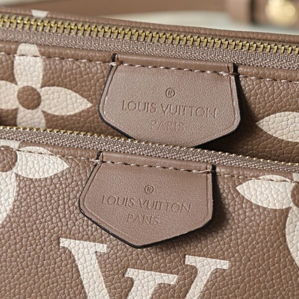 Louis Vuitton Multi Pochette Accessoires Monogram Empreinte Greige 9.8 Inches