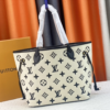 Louis Vuitton Neverfull MM Monogram Giant Black On Beige 12.2 Inches M22838