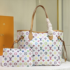 Louis Vuitton Neverfull MM Monogram Multicolore White 12.2 Inches M40156