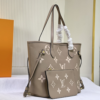 237-1.png Louis Vuitton Neverfull MM Empreinte Monogram Giant Khaki Cream 12.2 Inches M46329