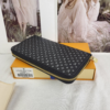 Louis Vuitton Zippy Round Long Wallet Nanogram Black 7.7 Inches M82233