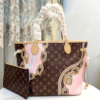 Louis Vuitton Neverfull MM Monogram Summer Trunks Pink 12.2 Inches M46329