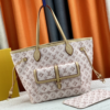 263-1 Louis Vuitton Neverfull MM Monogram Empreinte With Pouch Pocket Beige 12.2 Inches M20921
