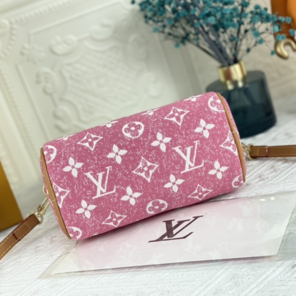 Louis Vuitton Nano Speedy Monogram Denim Pink 8.1 Inches M82951