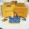 Louis Vuitton Nano Speedy Monogram Denim Blue 8.1 Inches M82950
