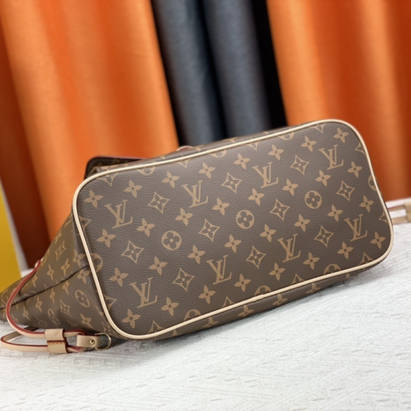 268-1 Louis Vuitton Neverfull MM Monogram Empreinte With Pouch Pocket Brown 12.2 Inches M20921