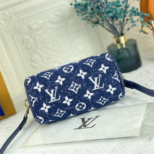 Louis Vuitton Nano Speedy Monogram Denim Blue 8.1 Inches M82950