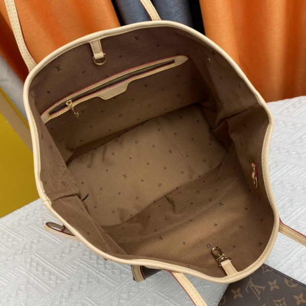 271-1 Louis Vuitton Neverfull MM Monogram Empreinte With Pouch Pocket Brown 12.2 Inches M20921