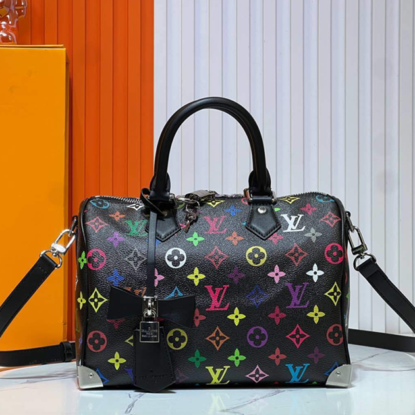 276 Louis Vuitton Lv X Tm Speedy Soft 30 Bag Black 11.8 Inches M13257