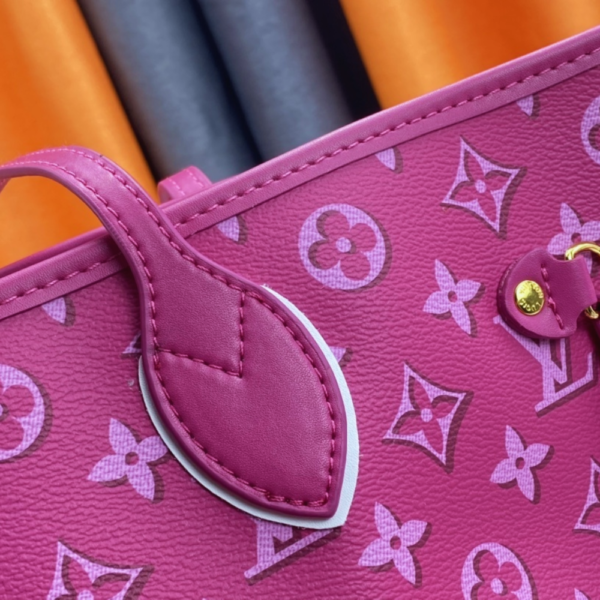 Louis Vuitton Neverfull MM Monogram Empreinte With Pouch Pocket Pink 12.2 Inches M20921