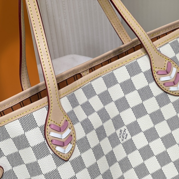 Louis Vuitton Neverfull MM Braided Damier Azur Beige 12.2 Inches N50047
