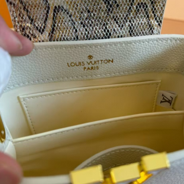Louis Vuitton Capucines Nano White 7.9 Inches
