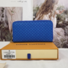 Louis Vuitton Zippy Round Long Wallet Nanogram Blue 7.7 Inches M82233