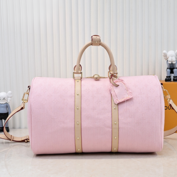 299 Louis Vuitton Keepall Bandoulière 45 Pink 7.5 Inches M13748