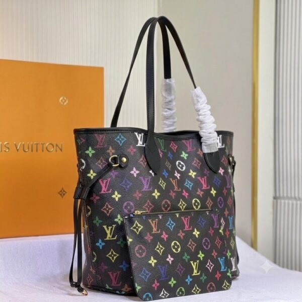 Louis Vuitton Neverfull MM Monogram Multicolore Black 12.2 Inches M40156