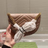 Gucci Gg Marmont Saddle Bag Nude 7.9 Inches