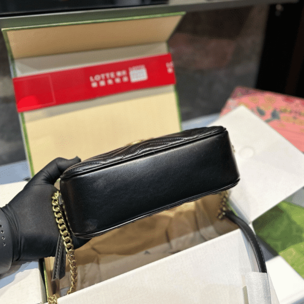 Gucci Gg Marmont Camera Bag Black 9.1 Inches