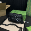 Gucci Gg Marmont Mini Chain Shoulder Bag Black 6.3 Inches