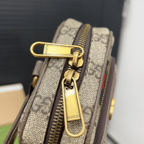 Gucci Ophidia Gg Mini Messenger Bag Brown 7 Inches