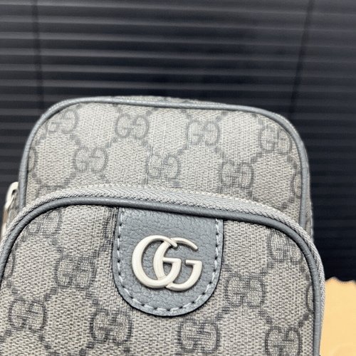 Gucci Ophidia Gg Mini Messenger Bag Grey 7 Inches