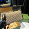 Gucci Ophidia Gg Supreme Flap Shoulder Bag Brown 10.6 Inches